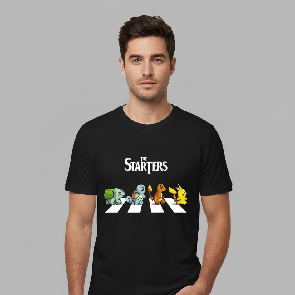 The Starters Pokémon Black  T-Shirt