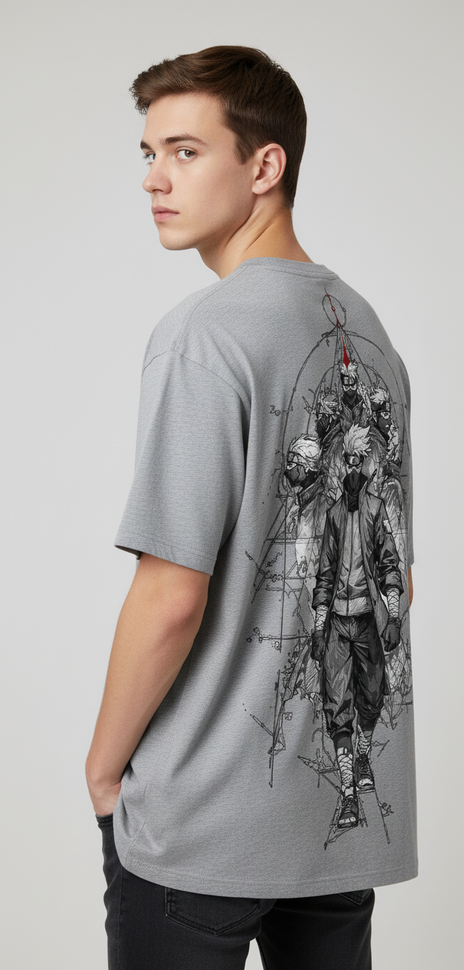 MyDodo Shadow Warrior Graphic oversized T-Shirt – Grey Edition